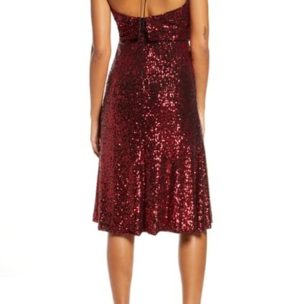 NWT Dress the Population Zherra Sequin Midi Dress - Picture 7 of 9